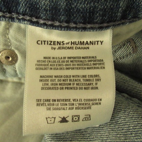 Citizens Of Humanity Jeans 36 Sid Regular Straight Distressed - Picture 10 of 11